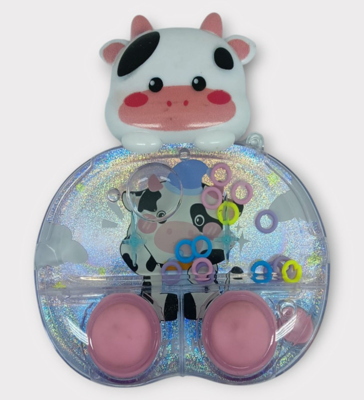 Işıklı Su Oyunu - Halka Geçirme - Fidget Oyun - Siyah İnek (Lisinya)