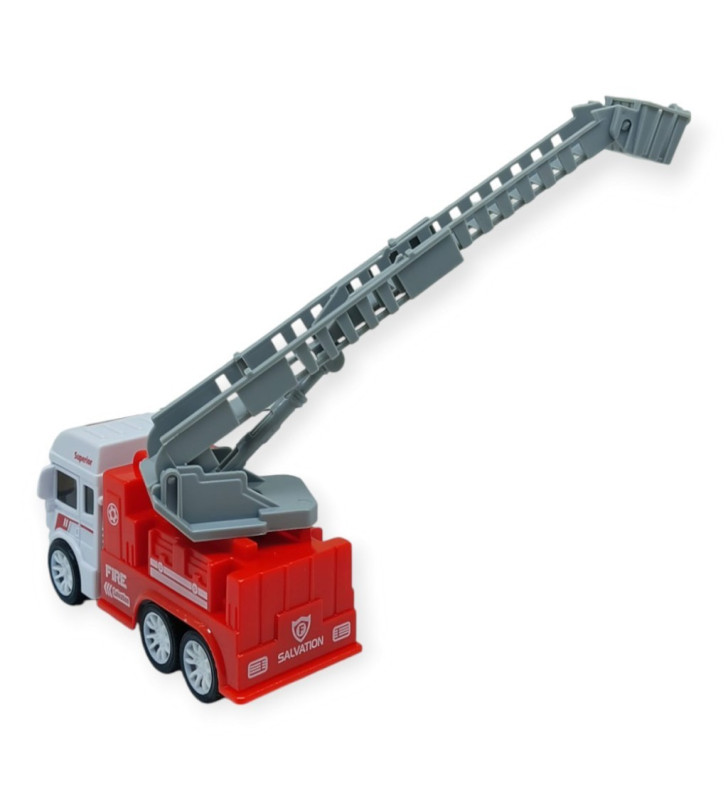 İş Makinaları Serisi - Sürtmeli İtfaiye Aracı 12 cm - Merdiven (Lisinya)
