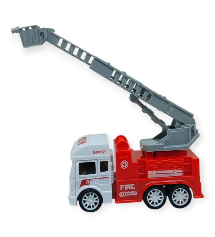 İş Makinaları Serisi - Sürtmeli İtfaiye Aracı 12 cm - Merdiven (Lisinya)