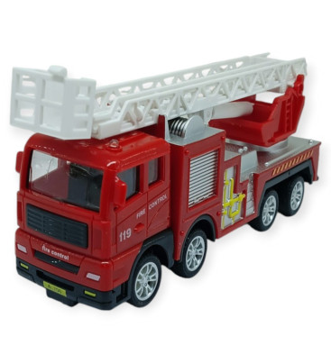 İş Makinaları Serisi - Sürtmeli İtfaiye Aracı 16 cm - Uzayan Merdiven (Lisinya)