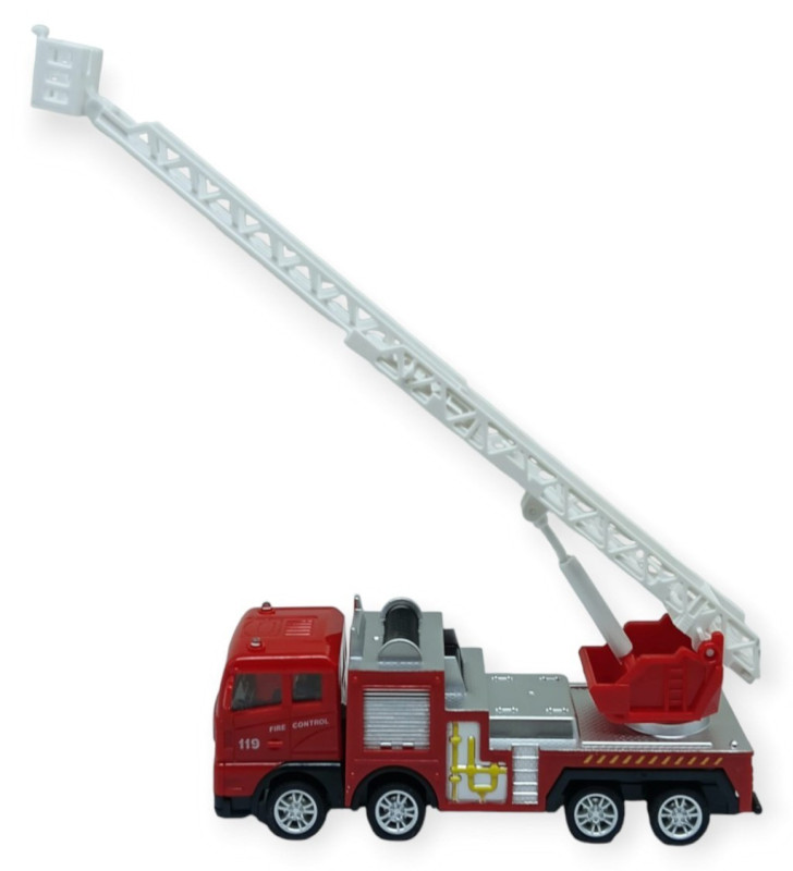 İş Makinaları Serisi - Sürtmeli İtfaiye Aracı 16 cm - Uzayan Merdiven (Lisinya)