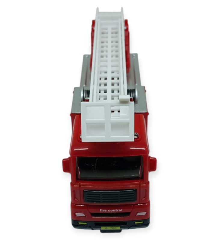 İş Makinaları Serisi - Sürtmeli İtfaiye Aracı 16 cm - Uzayan Merdiven (Lisinya)