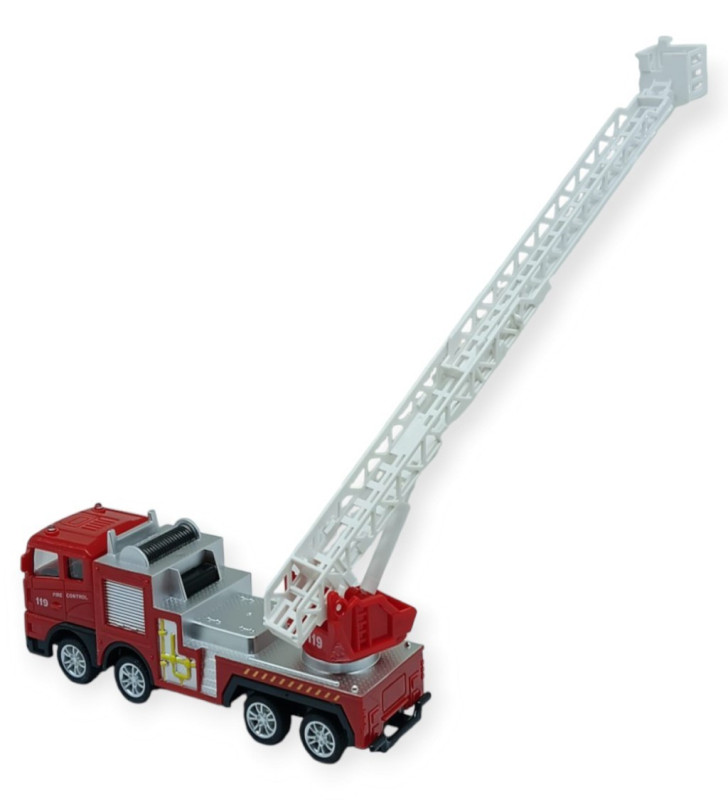 İş Makinaları Serisi - Sürtmeli İtfaiye Aracı 16 cm - Uzayan Merdiven (Lisinya)