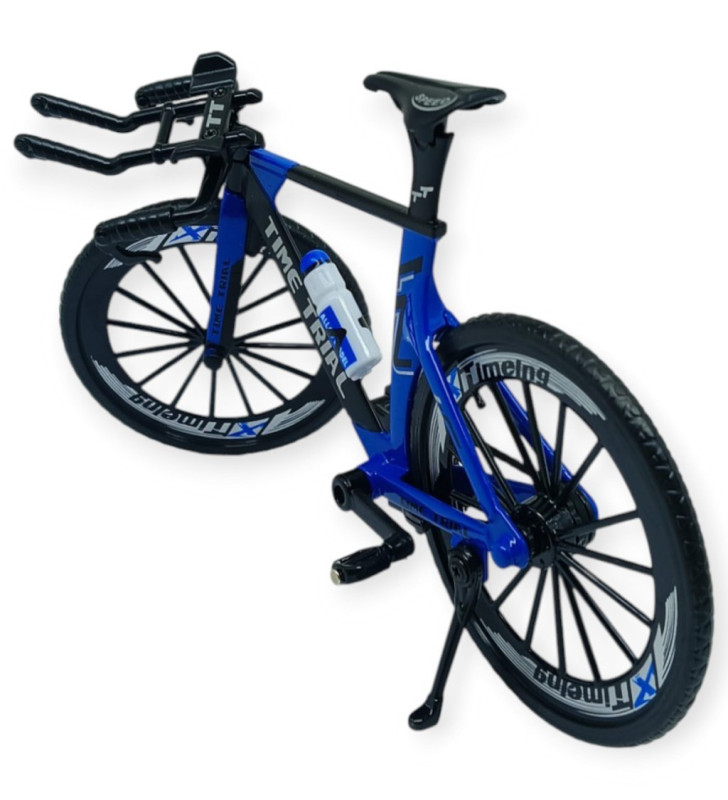 Model Araçlar -1/10 Metal Yarış Bisikleti 18 cm - Mavi (Lisinya)