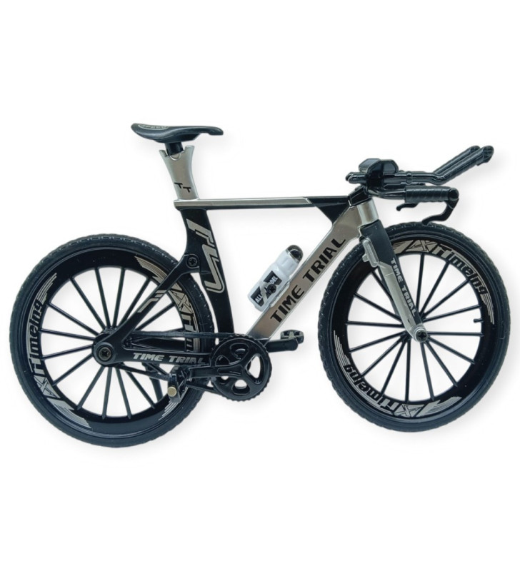 Model Araçlar -1/10 Metal Yarış Bisikleti 18 cm - Gri (Lisinya)