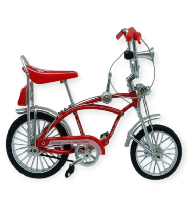 Model Araçlar -1:8 Metal Retro Pinokyo Bisiklet - Die -Cast 17 cm - Kırmızı (Lisinya)