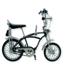 Model Araçlar -1:8 Metal Retro Pinokyo Bisiklet - Die -Cast 17 cm - Siyah (Lisinya)