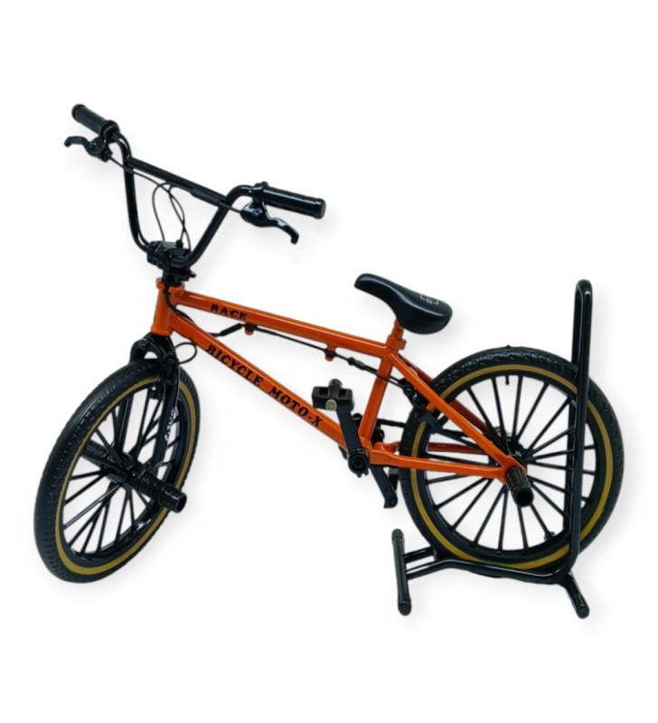 Model Araçlar -1:8 Metal BMX Bisiklet - Die -Cast 17 cm - Turuncu (Lisinya)