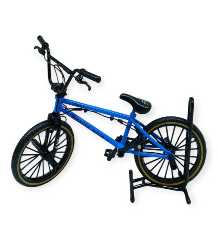 Model Araçlar -1:8 Metal BMX Bisiklet - Die -Cast 17 cm - Mavi (Lisinya)