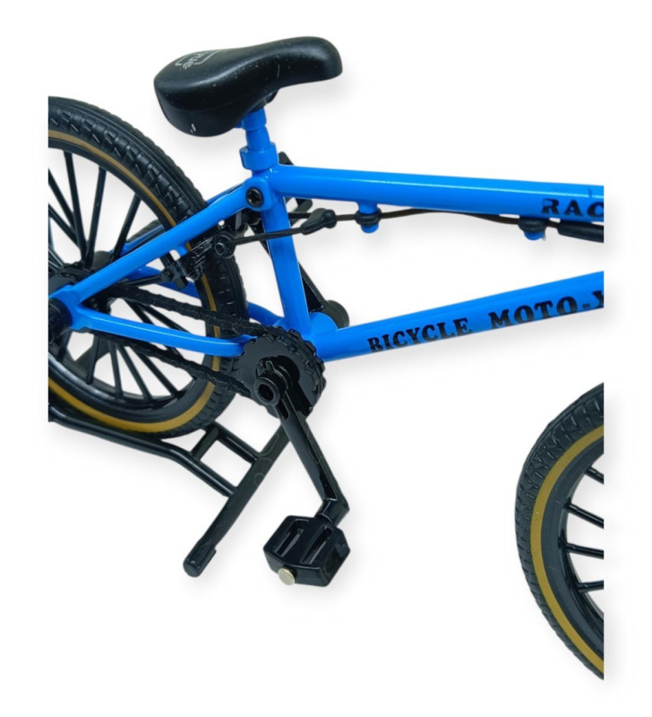 Model Araçlar -1:8 Metal BMX Bisiklet - Die -Cast 17 cm - Mavi (Lisinya)