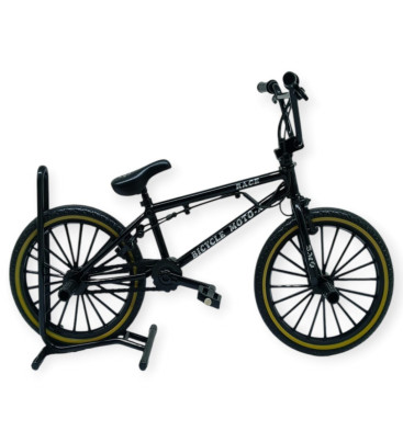 Model Araçlar -1:8 Metal BMX Bisiklet - Die -Cast 17 cm - Siyah (Lisinya)