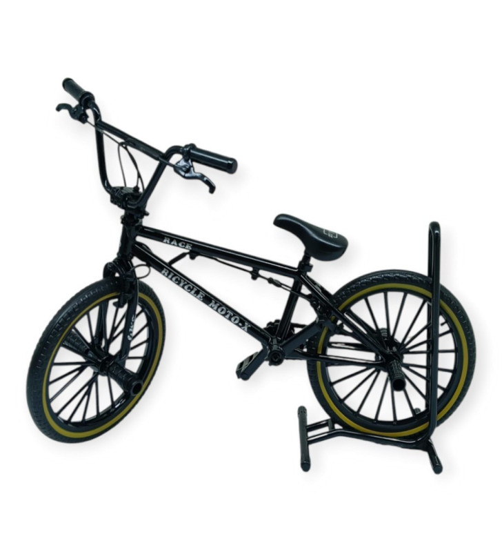 Model Araçlar -1:8 Metal BMX Bisiklet - Die -Cast 17 cm - Siyah (Lisinya)