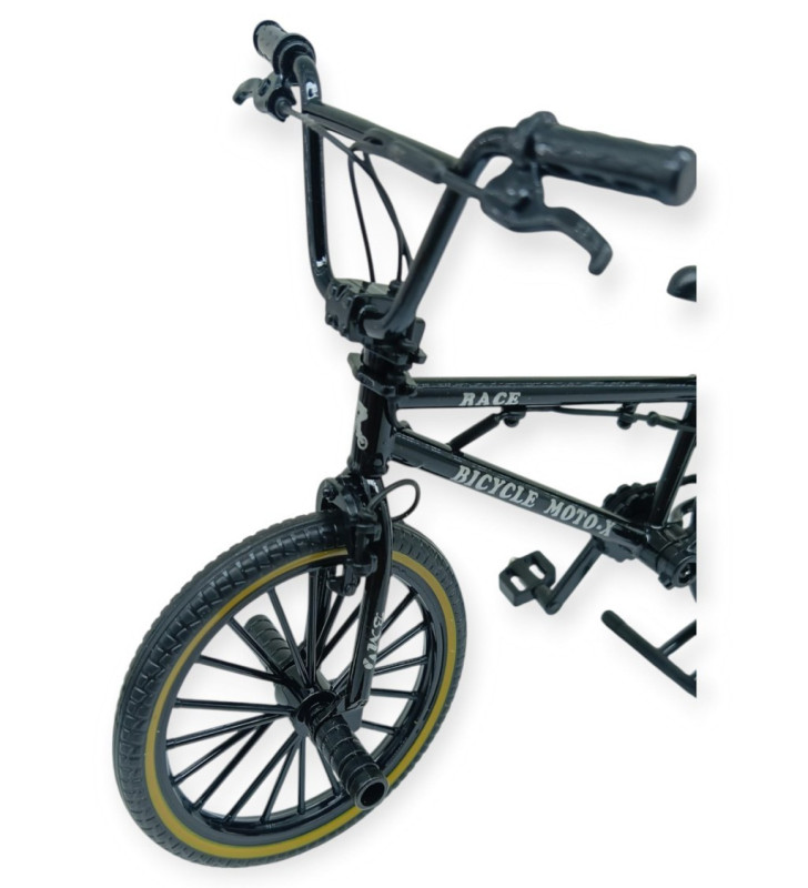 Model Araçlar -1:8 Metal BMX Bisiklet - Die -Cast 17 cm - Siyah (Lisinya)