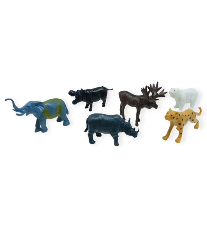 Hayvan Figürleri - Aksesuarlı Vahşi Hayvanlar Seti - Mini Set 30 Parça (Lisinya)
