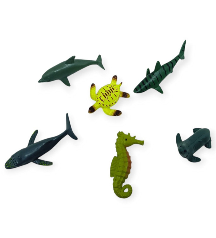Hayvan Figürleri - Aksesuarlı Deniz Hayvanları - 30 Parça Set (Lisinya)