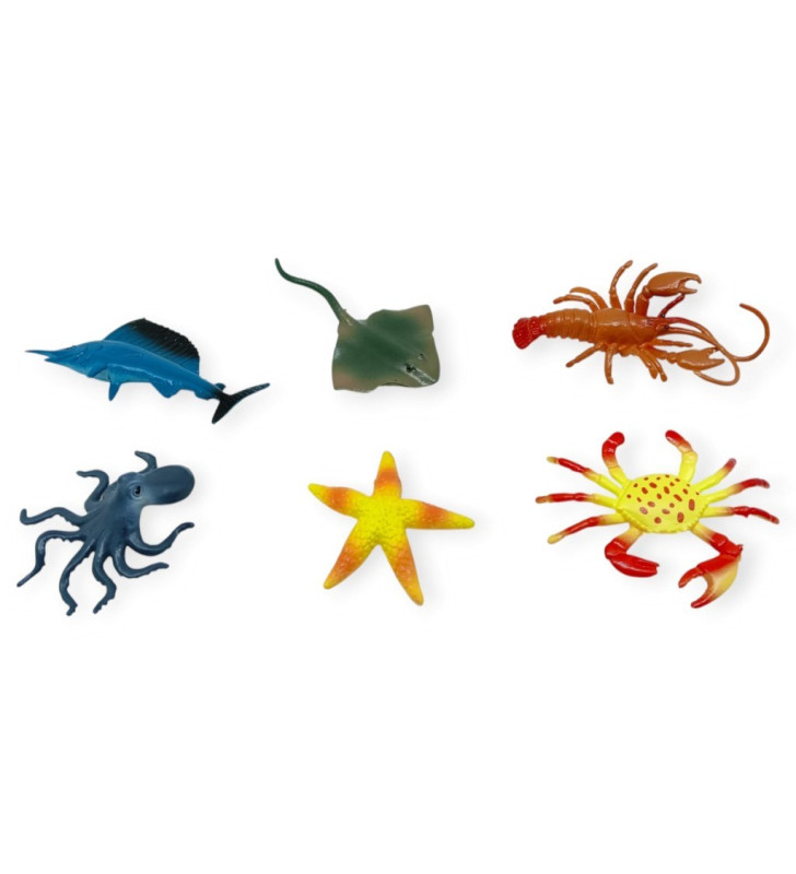 Hayvan Figürleri - Aksesuarlı Deniz Hayvanları - 30 Parça Set (Lisinya)