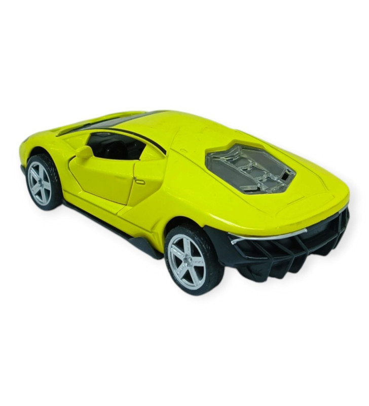 Çek Bırak Metal Arabalar 12 cm - 6632-40S - Sarı (Lisinya)