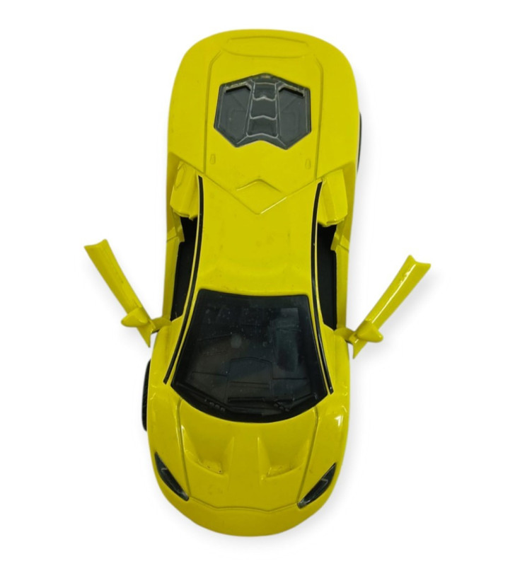 Çek Bırak Metal Arabalar 12 cm - 43813 - Sarı (Lisinya)