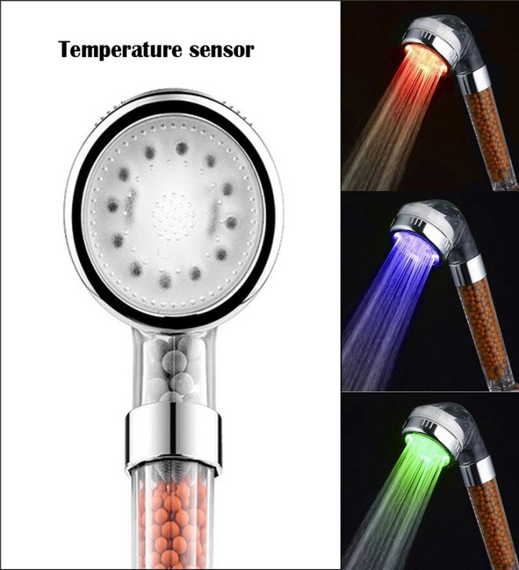 Tasarruflu Boncuklu Ledli Duş Başlık-pil veya Elektrik Gerekmez Kinetik Enerjili ( Lisinya )