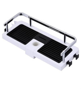 Banyo Direğine Asılabilir Köşelik Şampuanlık Sabunluk Çift Askılı Düzenleyici Raf Paslanmaz ( Lisinya )