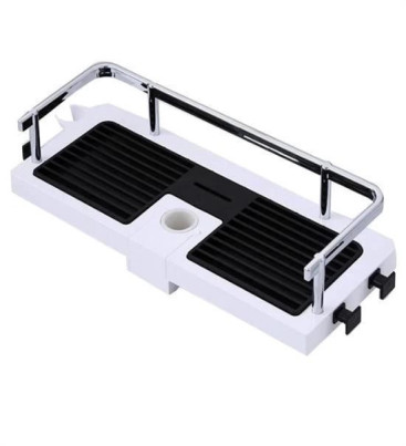 Banyo Direğine Asılabilir Köşelik Şampuanlık Sabunluk Çift Askılı Düzenleyici Raf Paslanmaz ( Lisinya )