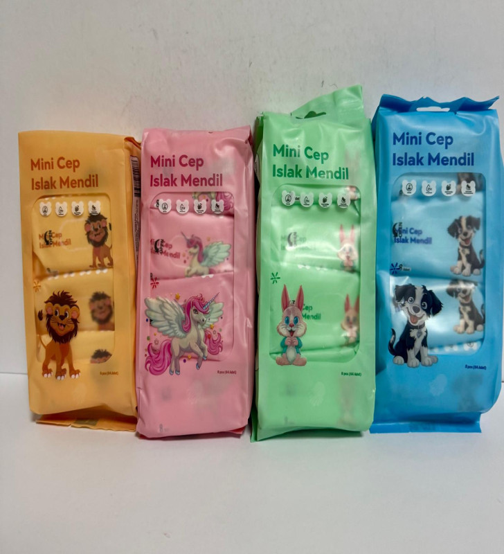 Islak Mendil Mini 4 lü Paket 8 li