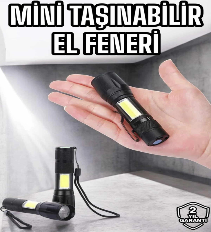 Işıldak El Feneri Kamp Lambası Mini Taşınabilir Acil Durum Lambası Fener Led Işık ( Lisinya )