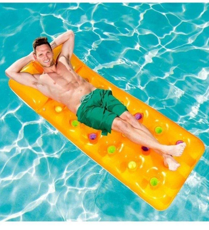 Deniz Yatağı Dik Yastıklı Bardaklı Yatak 188x71 Cm Bestway - 43014 (Lisinya)