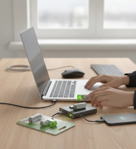 Usb ile Şarj Olabilen 2 li 1450 mah Lityum Kalın Şarjlı Kalem Pil ( Lisinya )