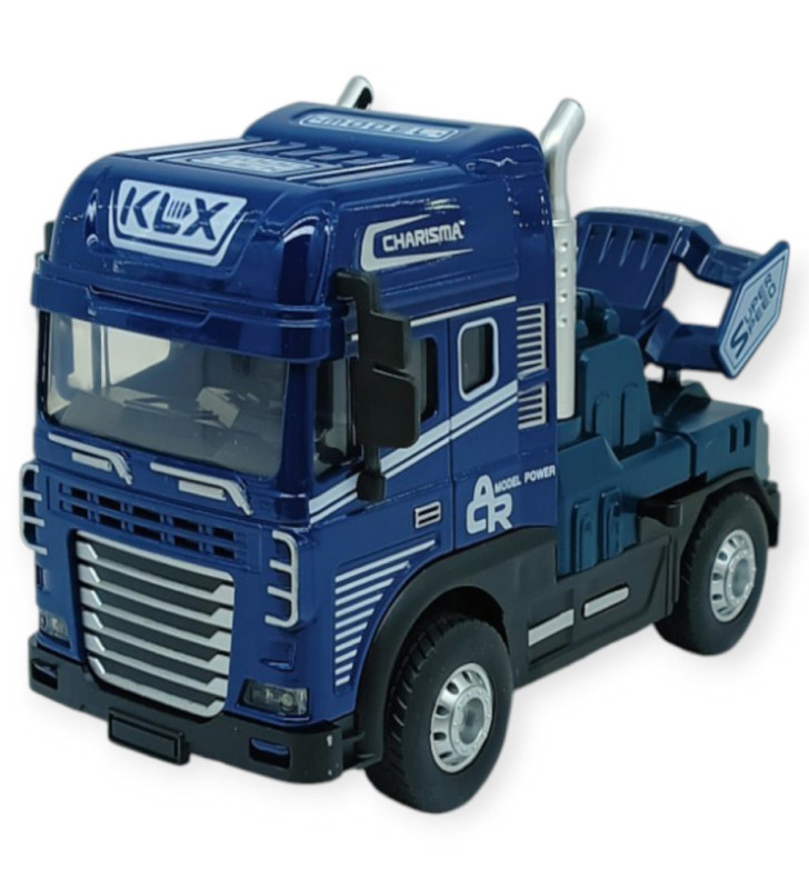 Metal Tır 1:24 - Sesli Işıklı Tır 13 cm - Lacivert (Lisinya)