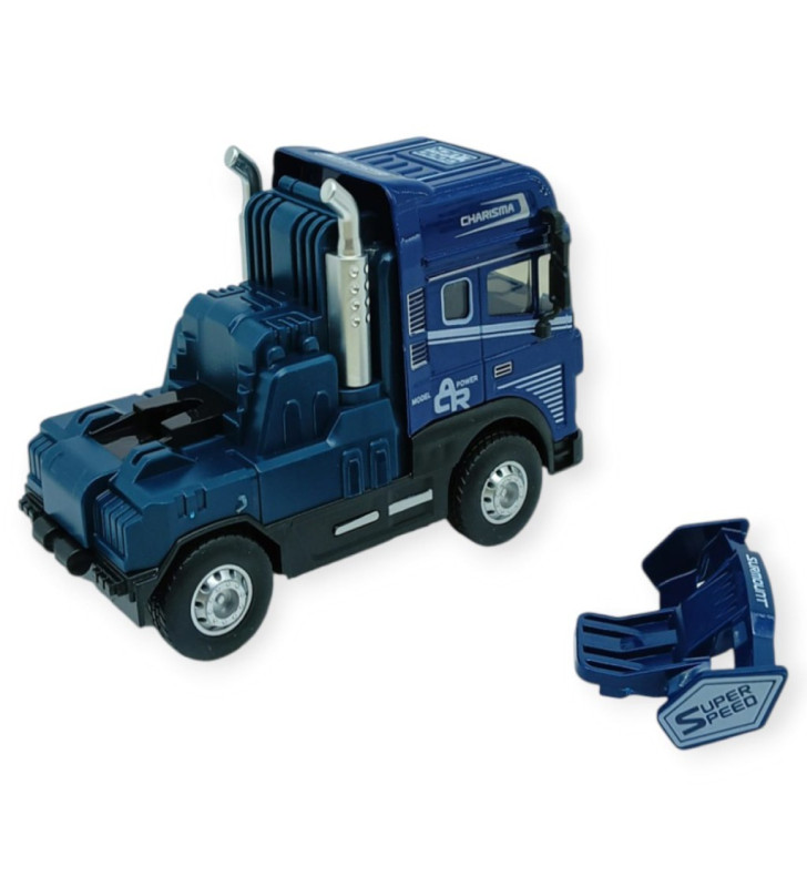 Metal Tır 1:24 - Sesli Işıklı Tır 13 cm - Lacivert (Lisinya)