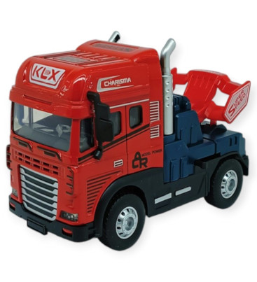 Metal Tır 1:24 - Sesli Işıklı Tır 13 cm - Kırmızı (Lisinya)