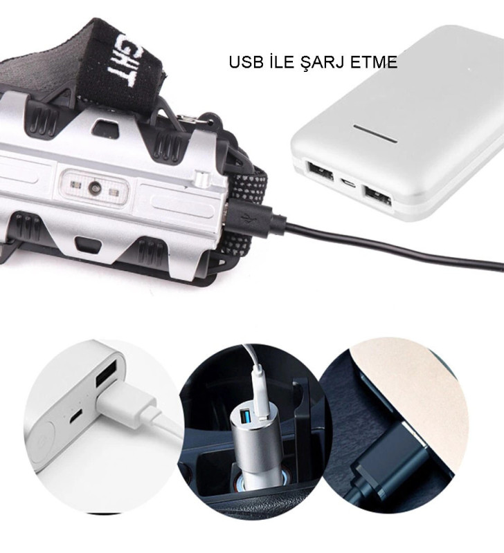 4 Modlu Sensörlü Şarjlı Güçlü Kafa Lambası Wt-248 - Lisinya