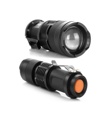 Km-87 Polis Tipi Zoomlu Şarjlı Metal Dağ Kamp Cep Feneri Cree Led 2300 Lumens - Lisinya