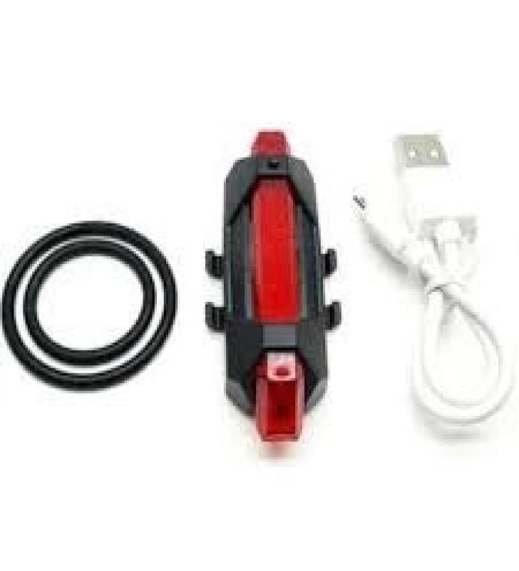 Fonksyonlu Bisiklet Arka Stop Uyarı İkaz Işığı Şarjlı 4 Modlu Lamba - Lisinya