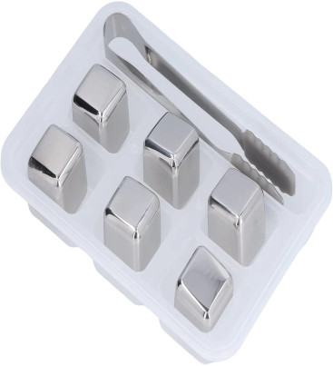 6'lı Çelik Metal Kaplama Viski Taşı Soğutma Buz Küpü - Lisinya