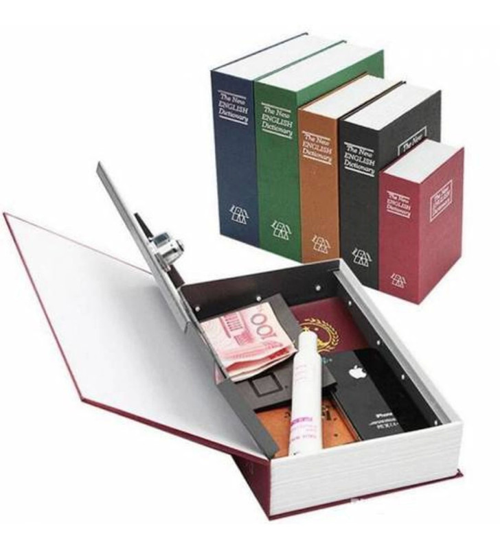 Kitap Şeklinde Gizli Kasa Kilitli kumbara Büyük Boy