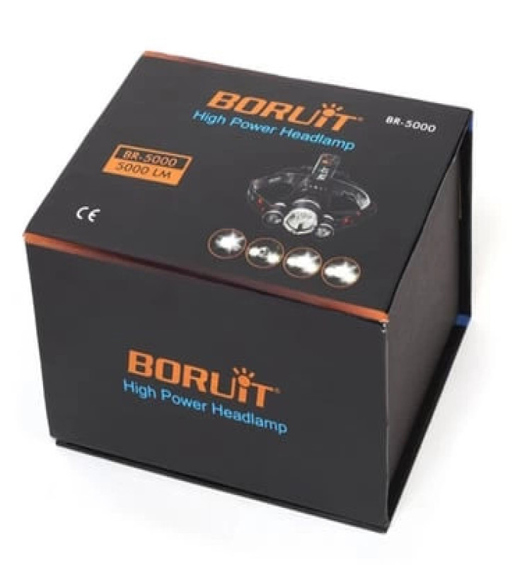 T6 Kafa Feneri 5000 Lumens 3xcree Xm-t6+2r5 Lamba Led Kamp Lambası - Lisinya