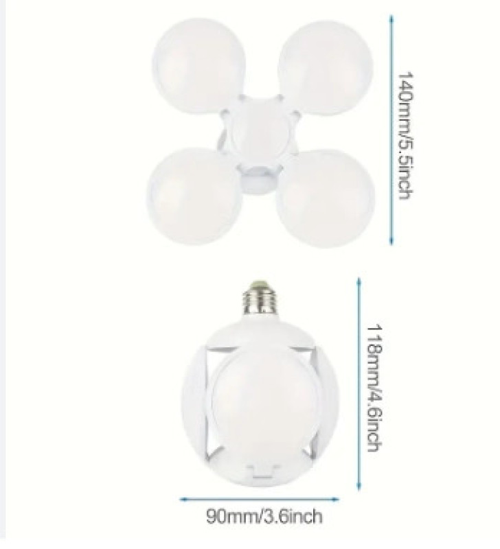 Led Futbol Ufo Ampul E27 28w 360 Derece Katlanır Lamba Ac 220v Lamba Led Spot Işık Beyaz Glop Led - Lisinya