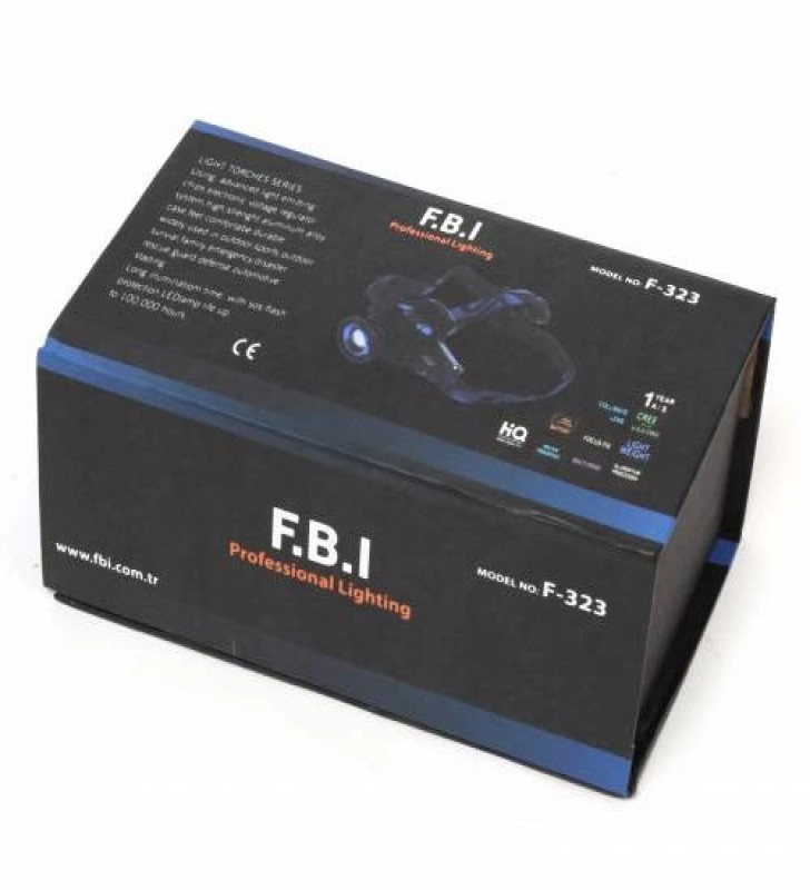 F-323 Q5 Led Lityum Polimer Su Geçirmez Şarjlı Kafa Feneri - Lisinya