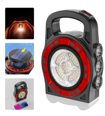 P-6678c Dış Mekan Solar Şarj Işığı Çok Fonksiyonlu Projektör Hazine Güçlü Işık El Feneri - Lisinya