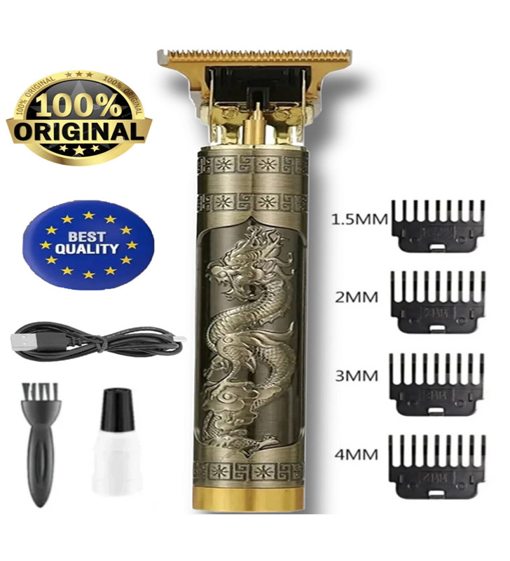 Dragon Çelik Kasa Profesyonel Saç Sakal Ense Çizim Tüm Vücut Tüyü Lazer Öncesi Tıraş Makinesi - Lisinya