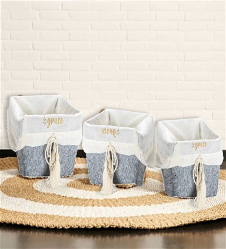 Çok Amaçlı Saklama Organizer Kutu Kare Keçe Sepet (mini) - 03433