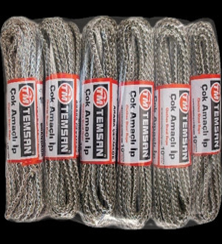 Temsan 10 Mt Çok Amaçlı İp 12'li - Lisinya