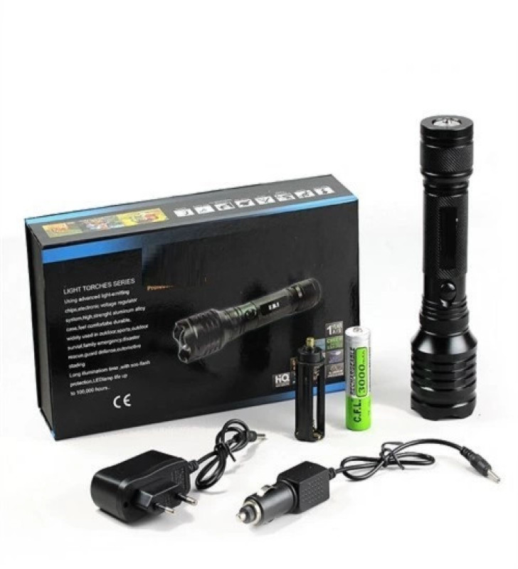 Alüminyum Şarjlı Zoom'lu El Feneri F6055 - Lisinya