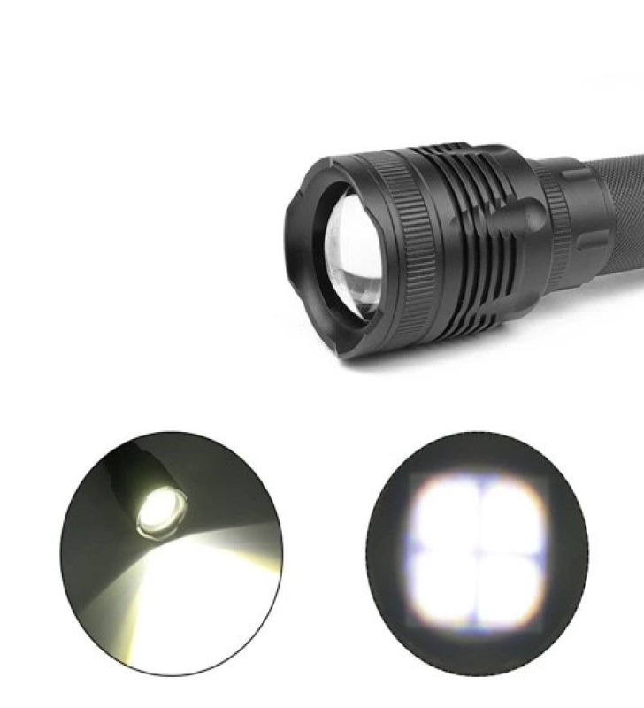 Alüminyum Şarjlı Zoom'lu El Feneri F6055 - Lisinya