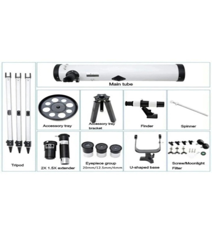 76x700 Profesyonel Aynalı Uzay Teleskopubeyaz - Lisinya