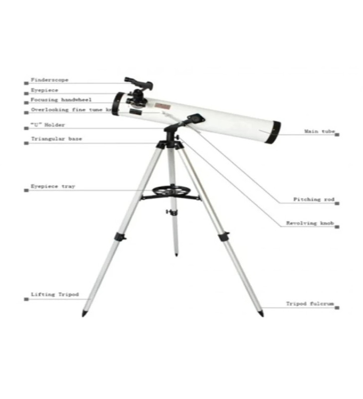 76x700 Profesyonel Aynalı Uzay Teleskopubeyaz - Lisinya