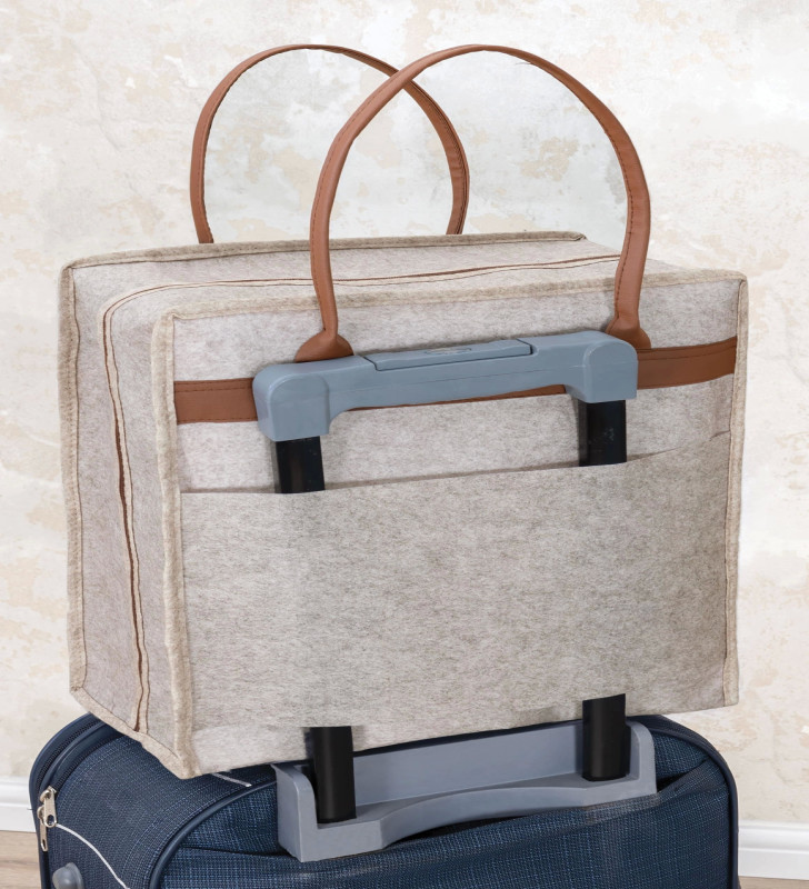 Deri Kulplu Ayakkabı Seyahat Çantası 04263