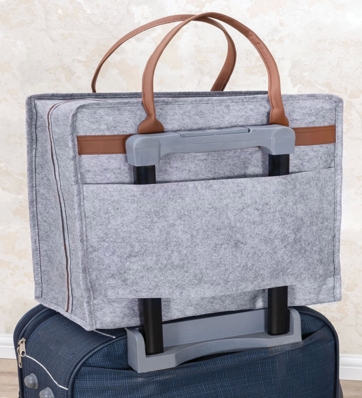 Deri Kulplu Ayakkabı Seyahat Çantası 04263